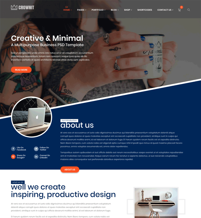 CrownIT WordPress theme