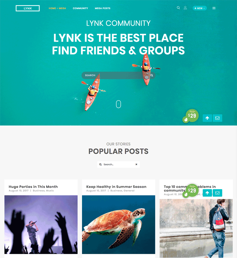 Lynk WordPress theme